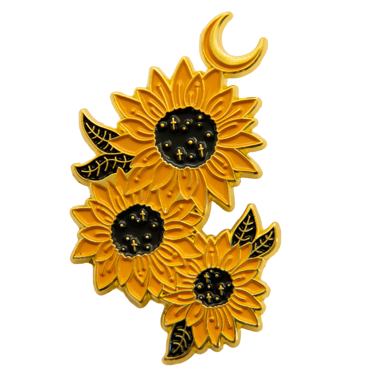 Sunflower Moon Enamel Pin