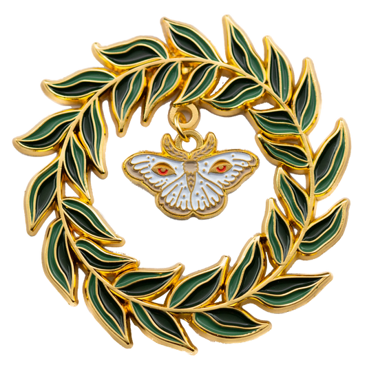 Wreathed Moth Enamel Pin