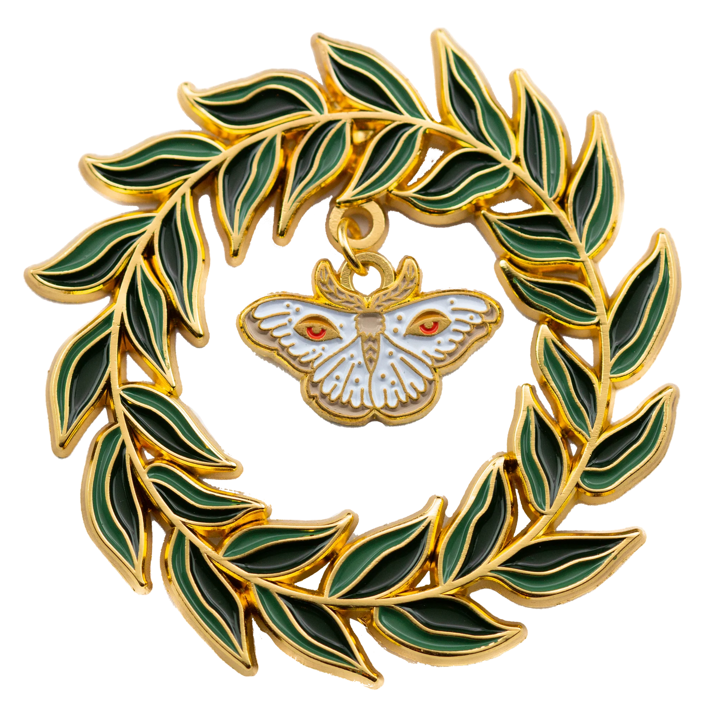 Wreathed Moth Enamel Pin